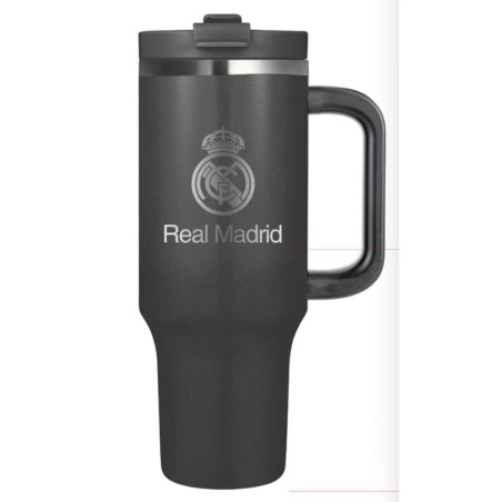 VASO TÉRMCO REAL MADRID CON ASA Y PAJITA 1 2L