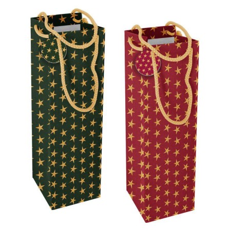 BOLSA VINO ESTRELLAS NAVIDAD
