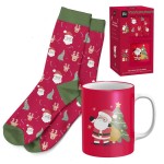 SET TAZA CON CALCETINES T 38-42 PAPÁ NOEL