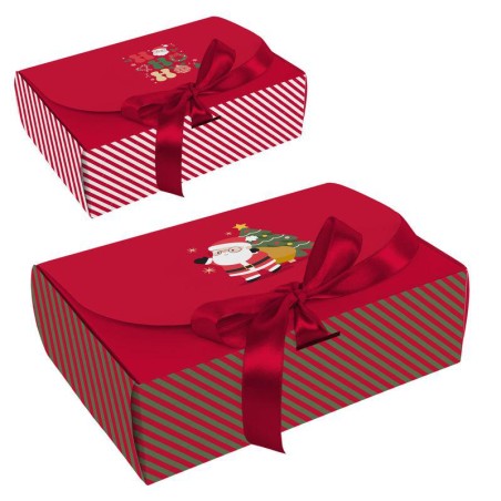CAJA REGALO CON LAZO PAPÁ NOEL