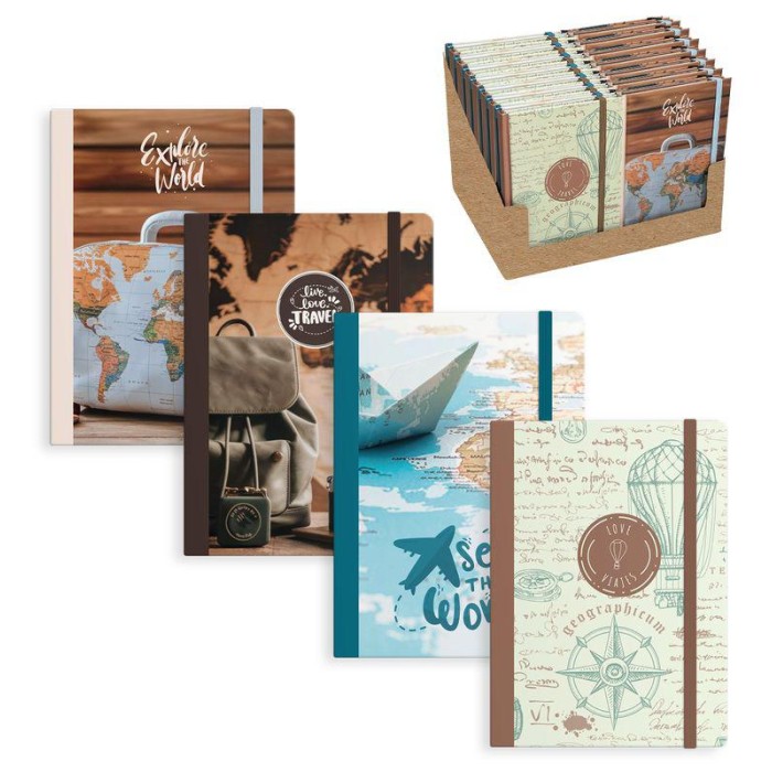 LIBRETA CON GOMA L TRAVEL