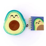 MONEDERO CON LLAVERO Y MINI LIBRETA AGUACATE 