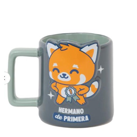 TAZA 3D PANDA ROJO - HERMANO DE PRIMERA 