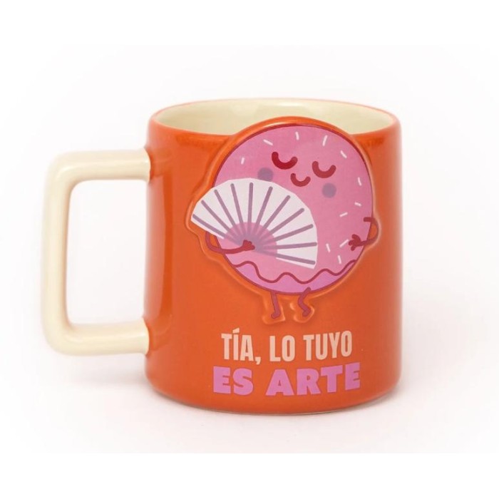 TAZA 3D ROSQUILLA - TIA  LO TUYO ES ARTE 