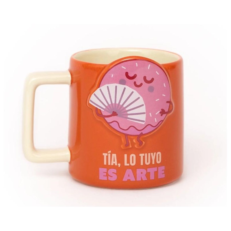 TAZA 3D ROSQUILLA - TIA  LO TUYO ES ARTE 