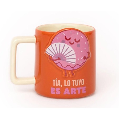 TAZA 3D ROSQUILLA - TIA  LO TUYO ES ARTE 
