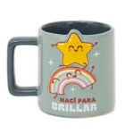 TAZA 3D ESTRELLA Y ARCOÍRIS - NACÍ PARA BRILLAR 