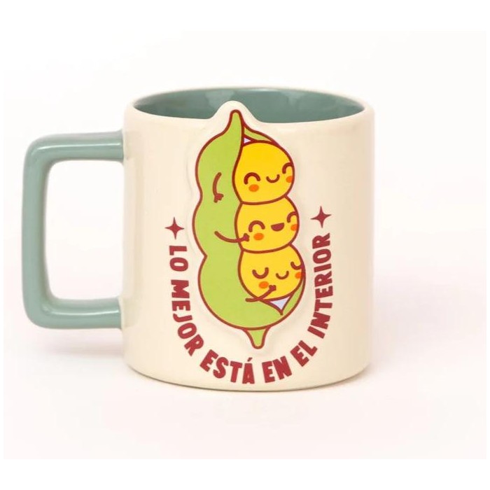 TAZA 3D GUISANTES - LO MEJOR ESTÁ EN EL INTERIOR 