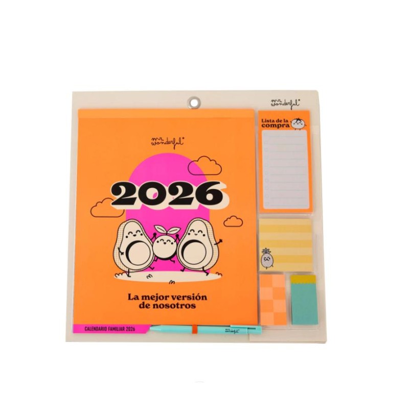 CALENDARIO DE PARED MAGNÉTICO FAMILIAR 2026 