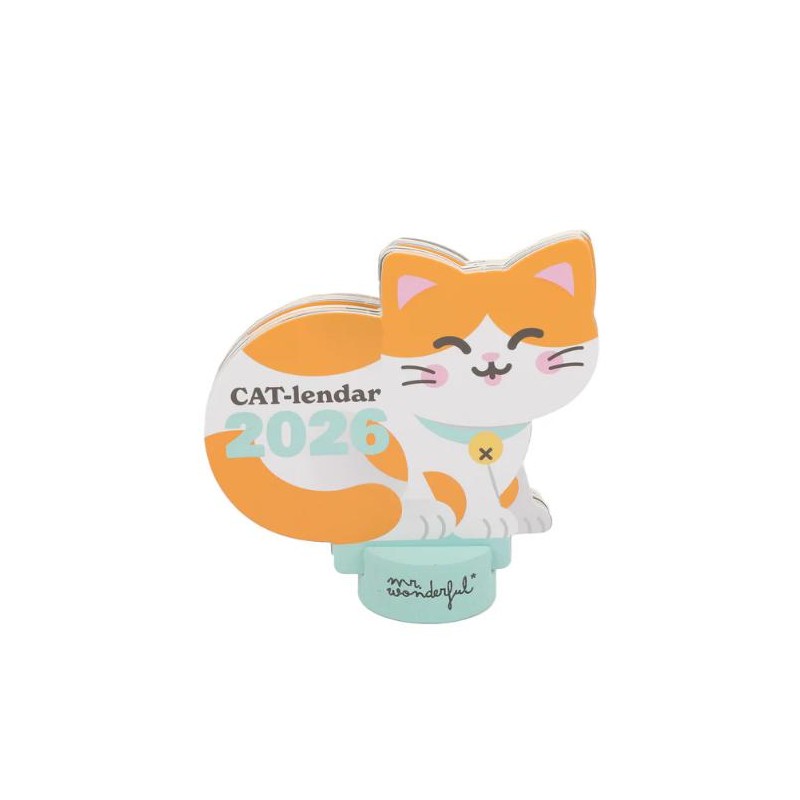 CALENDARIO DE SOBREMESA 2026 CON PEANA - MEOW 