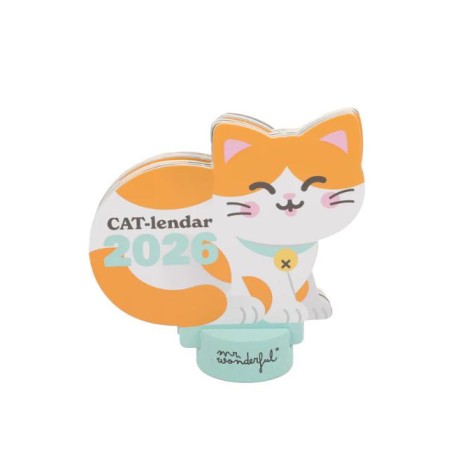 CALENDARIO DE SOBREMESA 2026 CON PEANA - MEOW 