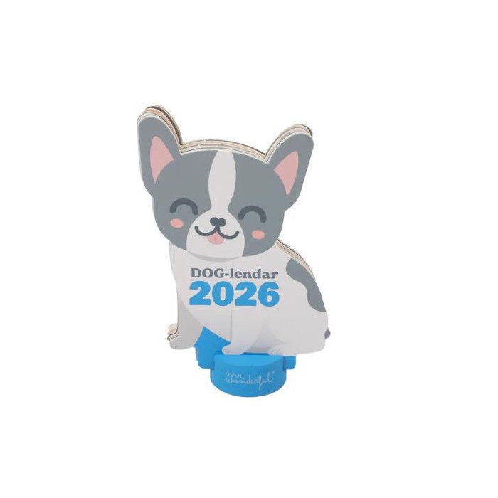 CALENDARIO DE SOBREMESA 2026 CON PEANA - BULLDOG