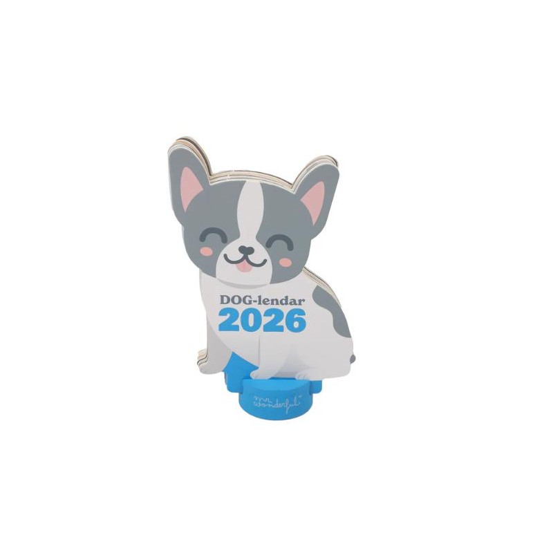 CALENDARIO DE SOBREMESA 2026 CON PEANA - BULLDOG