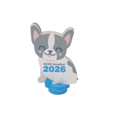 CALENDARIO DE SOBREMESA 2026 CON PEANA - BULLDOG