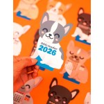 CALENDARIO DE SOBREMESA 2026 CON PEANA - BULLDOG