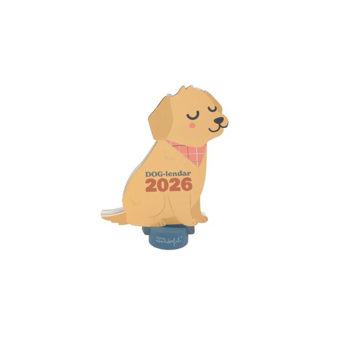 CALENDARIO DE SOBREMESA 2026 CON PEANA -DOG-LENDAR