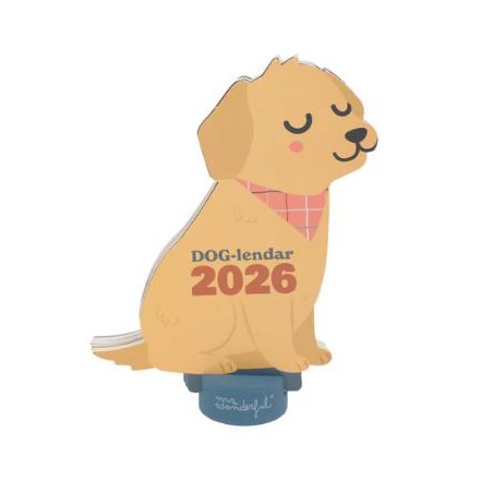 CALENDARIO DE SOBREMESA 2026 CON PEANA -DOG-LENDAR