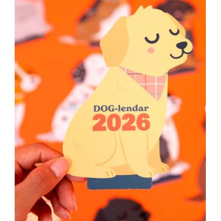 CALENDARIO DE SOBREMESA 2026 CON PEANA -DOG-LENDAR