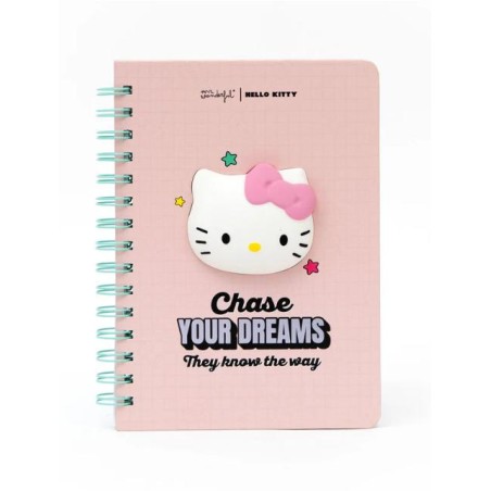 LIBRETA A5 SQUISHY HELLO KITTY - CHASE YOUR DREAMS