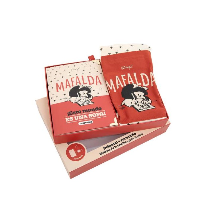 SET DE DELANTAL   RECETARIO MAFALDA - ¡ESTE MUNDO 