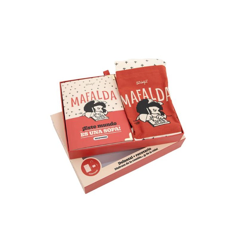 SET DE DELANTAL   RECETARIO MAFALDA - ¡ESTE MUNDO 