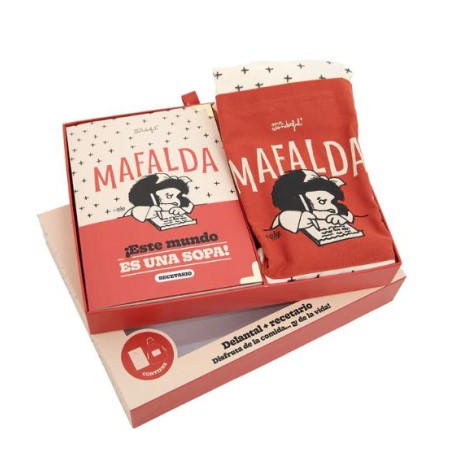 SET DE DELANTAL   RECETARIO MAFALDA - ¡ESTE MUNDO 