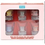 SET 6 VASOS DE CHUPITO PARA BRINDAR INFINITO 