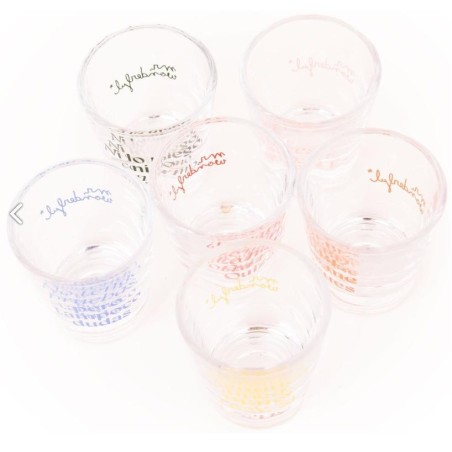 SET 6 VASOS DE CHUPITO PARA BRINDAR INFINITO 