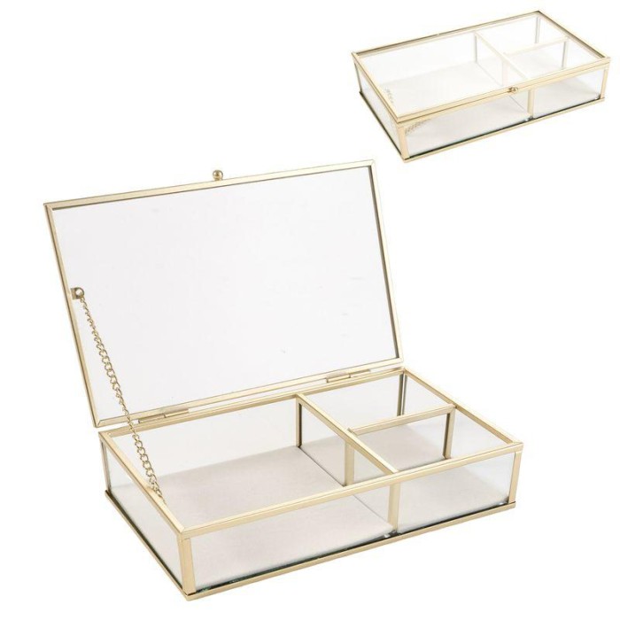 JOYERO CRISTAL Y DORADO TERCIOPELO NATURAL