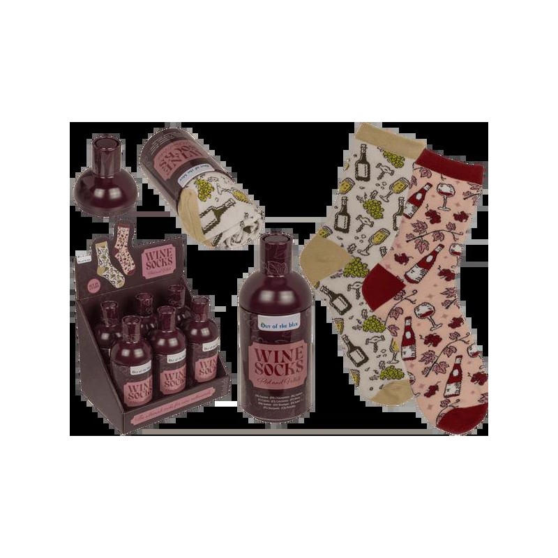 SET 2 PARES DE CALCETINES VINO T UNICA