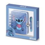 LIBRETA CON CANDADO Y BOLI STITCH
