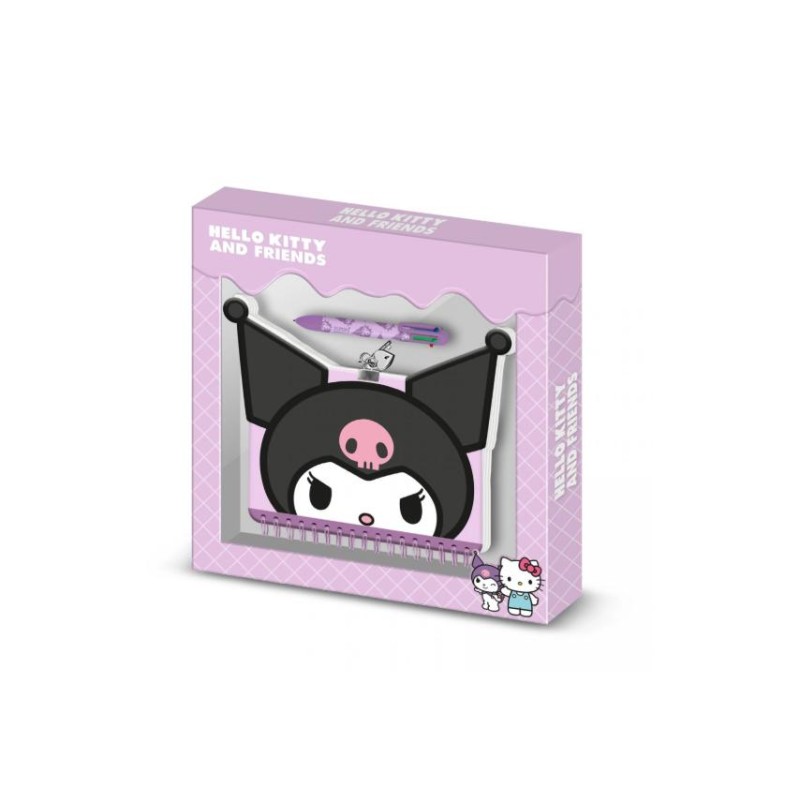 DIARIO CON CANDADO Y BOLI KUROMI