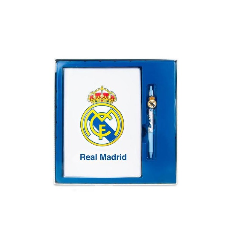 LIBRETA CON BOLIGRAFO REAL MADRID