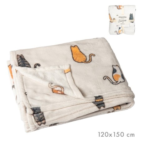 MANTA POLAR LOVELY CATS 120 X 150 CM