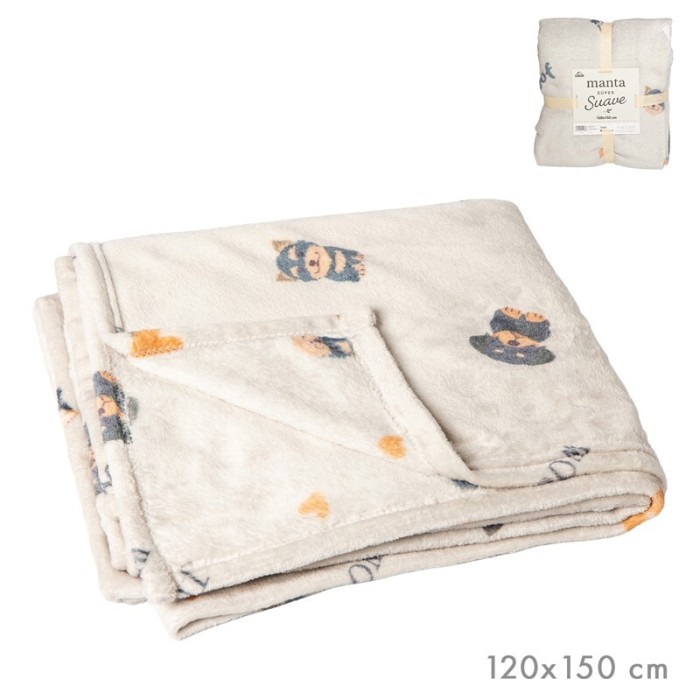 MANTA POLAR COZY DOGS 120 X 150 CM