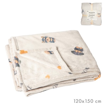 MANTA POLAR COZY DOGS 120 X 150 CM