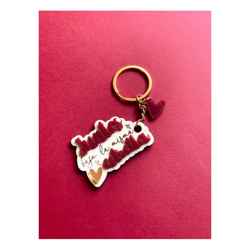 LLAVERO MADERA PAREJA 