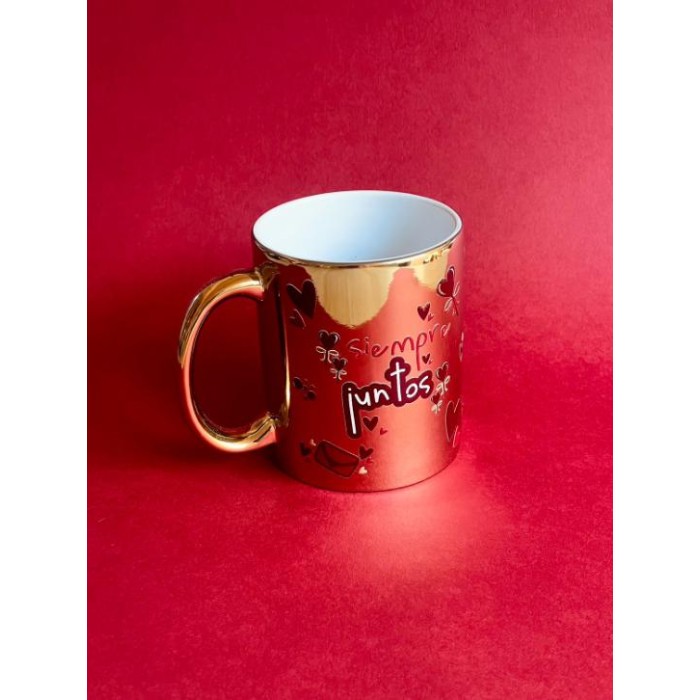 TAZA DORADA PAREJA 