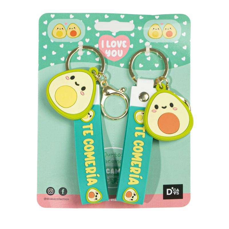 JUEGO 2 LLAVEROS AGUACATE