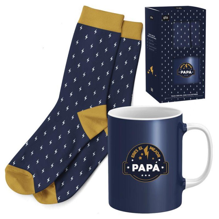 SET REGALO TAZA CON CALCETIN PAPÁ