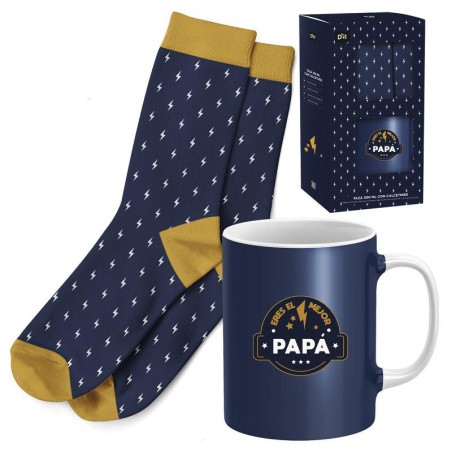 SET REGALO TAZA CON CALCETIN PAPÁ