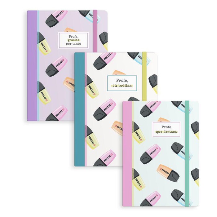 LIBRETA CON GOMA L PROFE