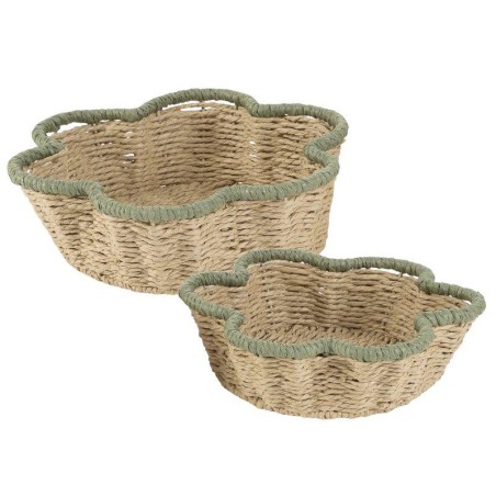 BANDEJA RAFIA PEQUEÑA BICOLOR