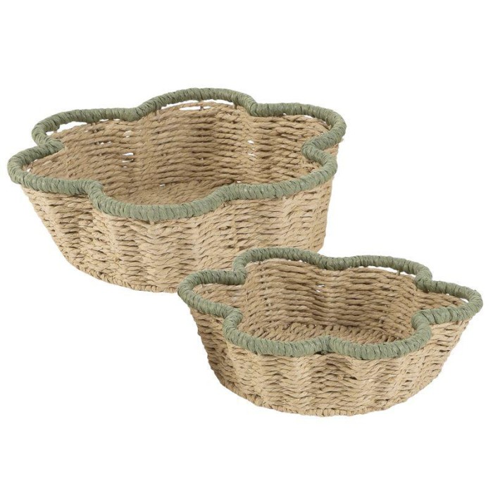 BANDEJA RAFIA GRANDE BICOLOR