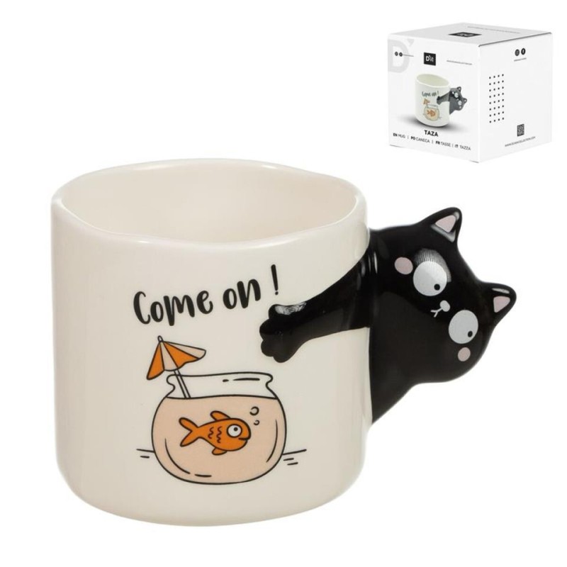 TAZA ASA FORMA GATO