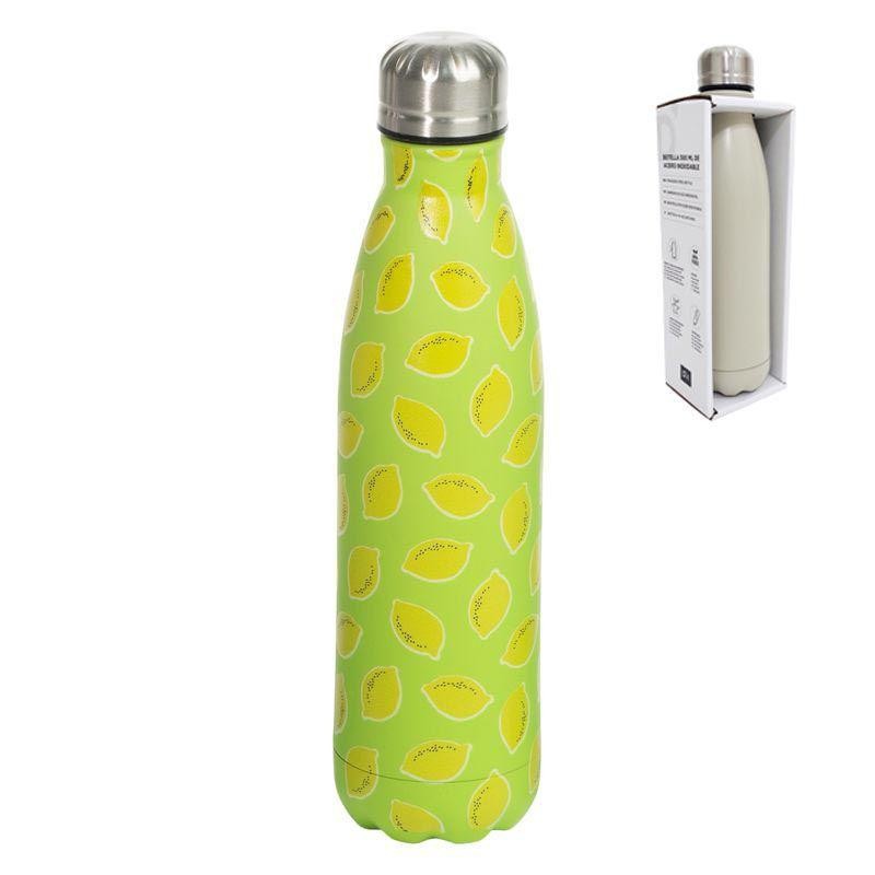 BOTELLA ACERO INOX  LIMONES 500ML