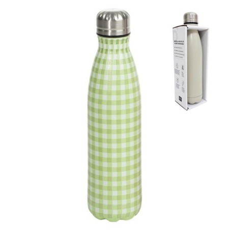 BOTELLA ACERO INOX  VICHY VERDE 500ML