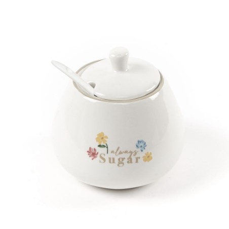AZUCARERO CON CUCHARA FLORES
