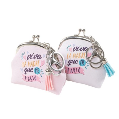 MONEDERO CLIP " VIVA LA MADRE QUE ME PARIÓ"
