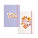 LIBRETA CON GOMA M HIPPIE